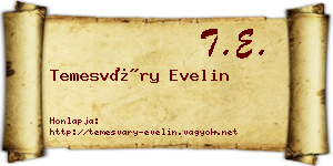 Temesváry Evelin névjegykártya