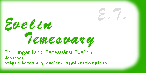 evelin temesvary business card